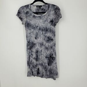Brit & Bri Charcoal Color Pull-on Tie Dye Dress Size Small